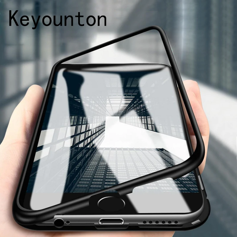 Transparent Case for iPhone X 6/6S/7/8 Phone Bag Cover Magnetic Metal Frame + Tempered Glass Cover for iPhone 6 7 8 Plus Cases
Transparent Case for iPhone X 6/6S/7/8 Phone Bag Cover Magnetic Metal Frame + Tempered Glass Cover for iPhone 6 7 8 Plus Cases