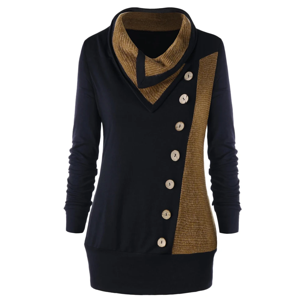 Wipalo Women Sweatshirt Plus Size 5XL Heap Collar Long Sleeve Buttons Tunic Sweatshirts Pullover Ladies New Woman Clothes Tops
Wipalo Women Sweatshirt Plus Size 5XL Heap Collar Long Sleeve Buttons Tunic Sweatshirts Pullover Ladies New Woman Clothes Tops
