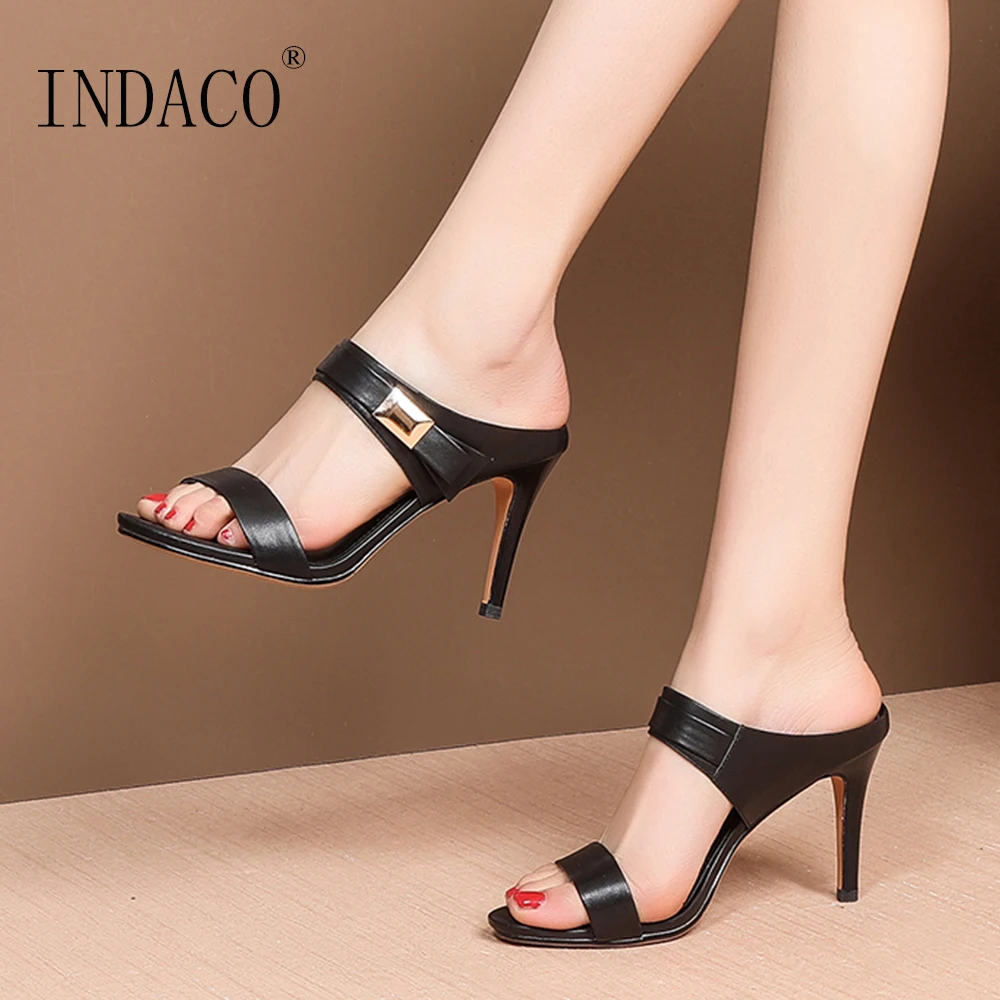 Women Slides Slippers Women Summer Shoes Genuine Leather Summer Footwear Open Toe Thin Heel Shoes Slip On
Women Slides Slippers Women Summer Shoes Genuine Leather Summer Footwear Open Toe Thin Heel Shoes Slip On