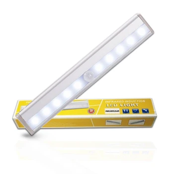 CHIZAO Motion Sensor Night Light Wireless PIR Lights Bar for Closet Hallway Wardrobe Cabinet 10 Led Bulb Emergency Lamp Battery
CHIZAO Motion Sensor Night Light Wireless PIR Lights Bar for Closet Hallway Wardrobe Cabinet 10 Led Bulb Emergency Lamp Battery