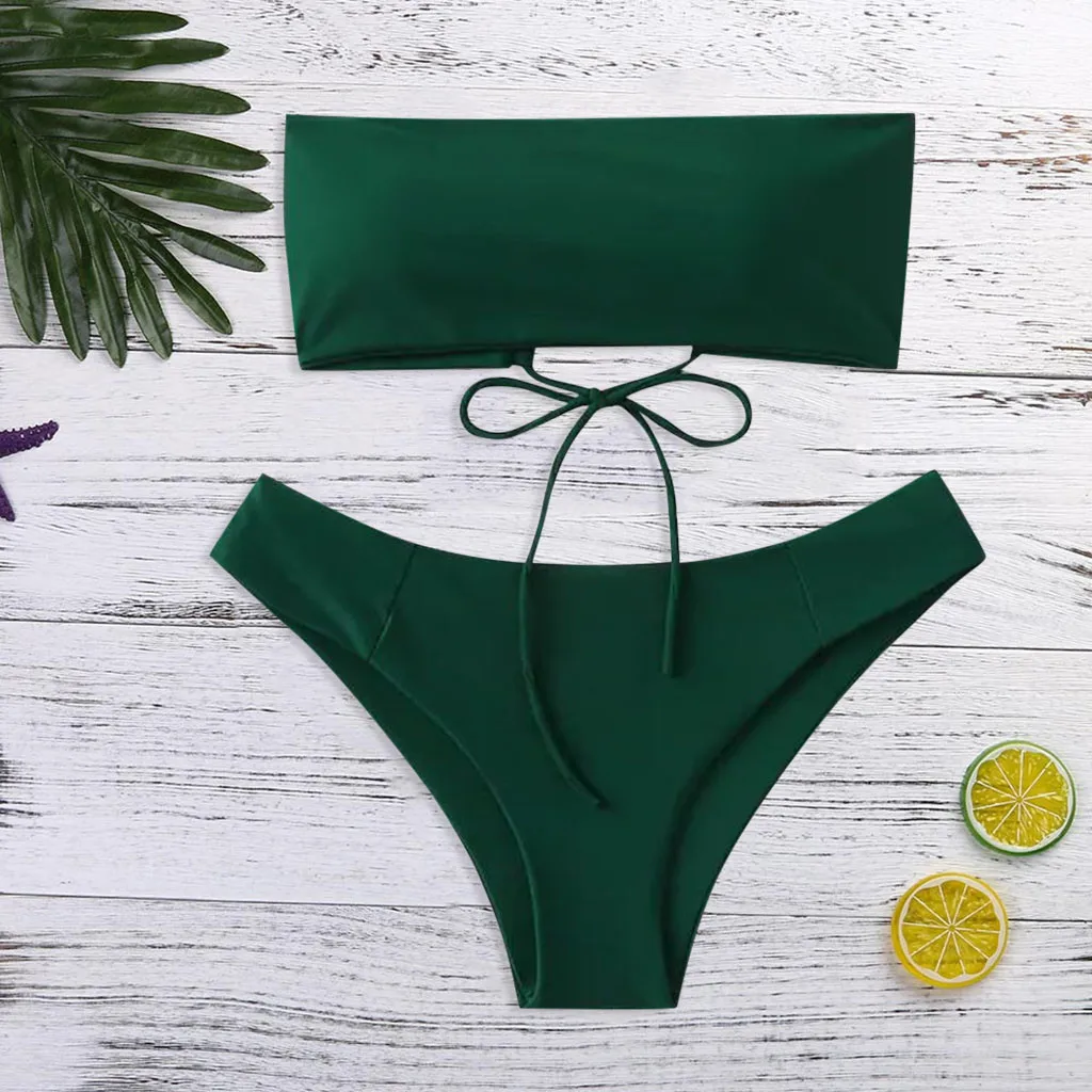 swimwear women 2019 swimming suit Pure color Tube up Two Pieces Bikini Push-Up Swimsuit Swimwear Beachwear female bathing suit
swimwear women 2019 swimming suit Pure color Tube up Two Pieces Bikini Push-Up Swimsuit Swimwear Beachwear female bathing suit