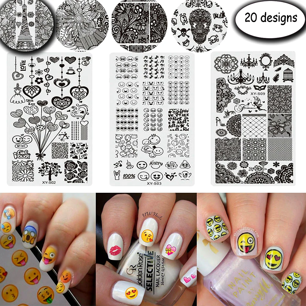1Pec Nail Art Stamp Halloween Cartoon Stripe Animals Flowers Lace Stamping Stencils For Nails Varnish Plates Template TRXYS01-20
1Pec Nail Art Stamp Halloween Cartoon Stripe Animals Flowers Lace Stamping Stencils For Nails Varnish Plates Template TRXYS01-20