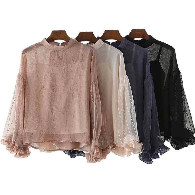 2 Sets Perspective Shirt Long Sleeve Large Size Blouse Spring Chiffon Female Top High Quality Fashion Office Lady Blouse
2 Sets Perspective Shirt Long Sleeve Large Size Blouse Spring Chiffon Female Top High Quality Fashion Office Lady Blouse