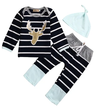 Newborn Baby Boy Girl Long Sleeve Tops +Long Pants Hat 3PCS Outfits Set Clothes 0-18 Months Boys clothes blue striped 3pcs sets
Newborn Baby Boy Girl Long Sleeve Tops +Long Pants Hat 3PCS Outfits Set Clothes 0-18 Months Boys clothes blue striped 3pcs sets
