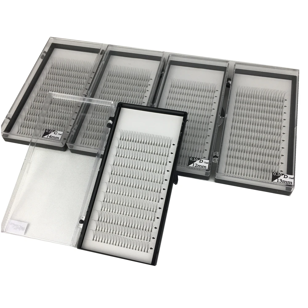 Description Picture 4 of itemME.LASH 10pcs  0.07/0.10 C/D 8-15mm Premade Volume Fans 3D Semi Permanent Eyelash Extensions Mink Eye Lashes W Cluster Soft