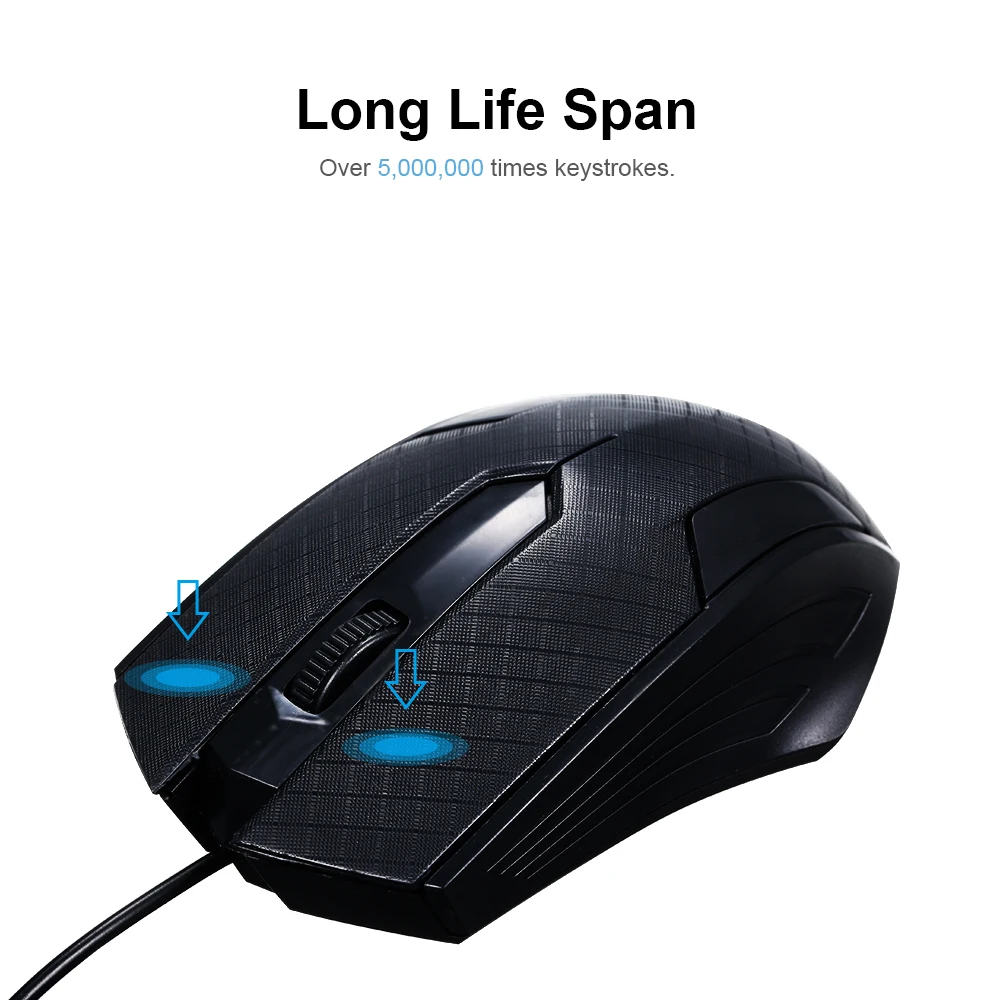 Gamed Mouse 3-Button USB Optical Wired Mouse with 1.1M Cord Compatible with Windows 7/8/10/XP MacOS Office School Supplies
Gamed Mouse 3-Button USB Optical Wired Mouse with 1.1M Cord Compatible with Windows 7/8/10/XP MacOS Office School Supplies
