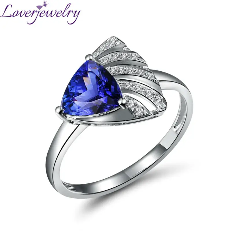 Fashional Tanzanite Ring Vintage Trillion 7mm In 18kt White Gold Natural Diamond for wedding WU0313
Fashional Tanzanite Ring Vintage Trillion 7mm In 18kt White Gold Natural Diamond for wedding WU0313