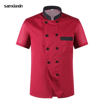 sanxiaxin wholesale Chef Jacket Hotel Chef's Uniform Short Sleeve Unisex Breathable Workwear shirt hotel uniform chef uniforms
sanxiaxin wholesale Chef Jacket Hotel Chef's Uniform Short Sleeve Unisex Breathable Workwear shirt hotel uniform chef uniforms