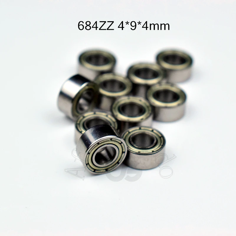 684-2RS 50 PCS Metal Rubber Ball Bearing Bearings Black 684RS 4*9*4 4x9x4 mm