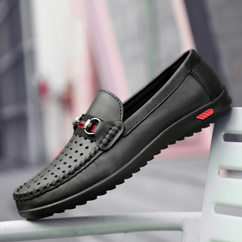 men casual shoes outdoor loafers spring summer men moccasins shoes genuine leather hole breathable men's flats shoes big size 47 
men casual shoes outdoor loafers spring summer men moccasins shoes genuine leather hole breathable men's flats shoes big size 47