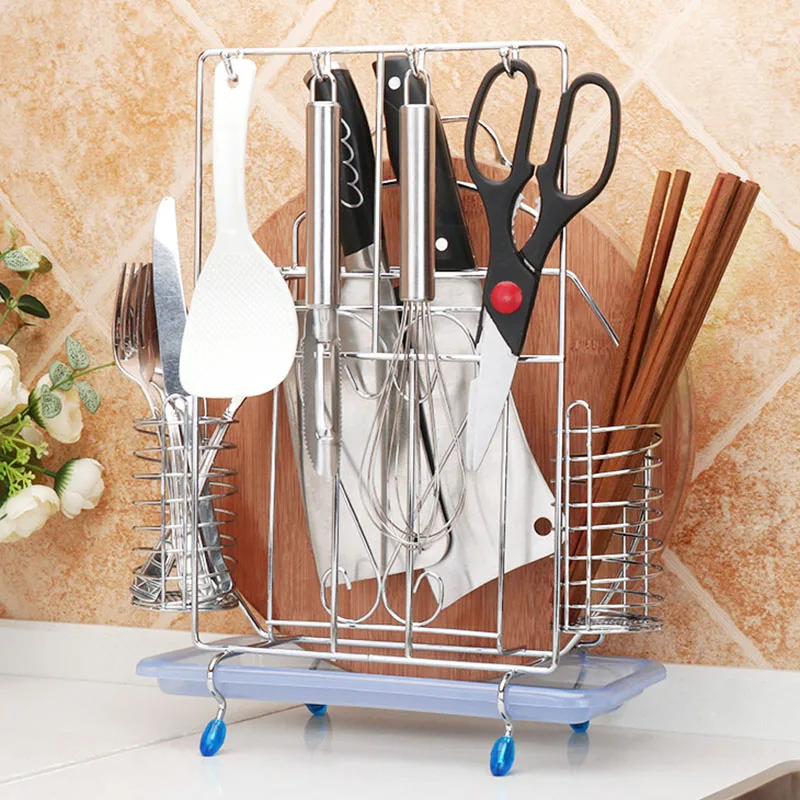 Stainless Steel Drying Storage Holder Kitchen Utensils Rack Chopping Boards Knives Chopsticks Spoon Fork Flatware Storage
Stainless Steel Drying Storage Holder Kitchen Utensils Rack Chopping Boards Knives Chopsticks Spoon Fork Flatware Storage
