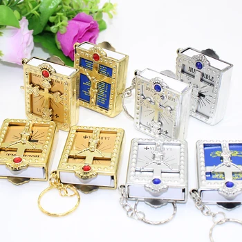 10pcs Gold Silver Mini Holy Bible Keychain Jesus Cross Keychain as Easter Gift for Baptism Holy Communion Guests Party Favors
10pcs Gold Silver Mini Holy Bible Keychain Jesus Cross Keychain as Easter Gift for Baptism Holy Communion Guests Party Favors
