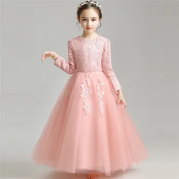 Sweet Pink Color Children Girls Embroidery Lace Birthday Wedding Party Princess Dress For Autumn Winter Kids Piano Costume Dress
Sweet Pink Color Children Girls Embroidery Lace Birthday Wedding Party Princess Dress For Autumn Winter Kids Piano Costume Dress