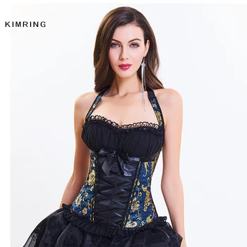 Kimring Burlesque Victorian Vintage Corset for Women Sexy Vintage Gothic Ribbon Halter Neck Lace Corsets and Bustiers Clothing
Kimring Burlesque Victorian Vintage Corset for Women Sexy Vintage Gothic Ribbon Halter Neck Lace Corsets and Bustiers Clothing