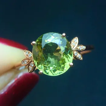 Fine Jewelry 18K Rose Gold Real Natural Green Tourmaline Gemstone Diamond Wedding Engagement Female Rings for Women Fine Ring
Fine Jewelry 18K Rose Gold Real Natural Green Tourmaline Gemstone Diamond Wedding Engagement Female Rings for Women Fine Ring