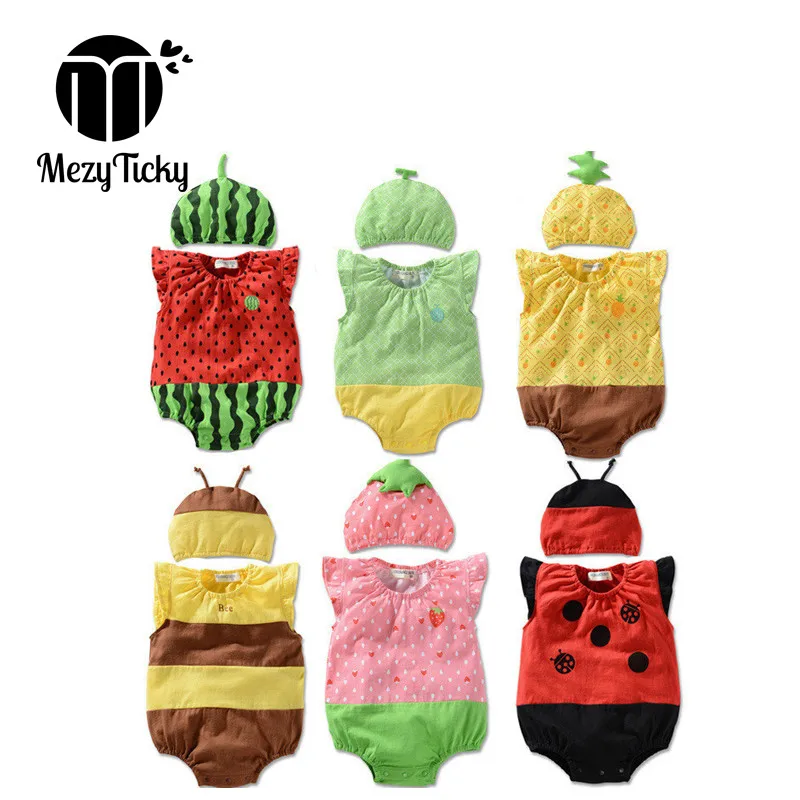 Summer Quality Baby Cartoon Jumpsuit toddler Infant bodysuit Hat Newborns boy girl Ruffles sleeveless Overalls Printed clothes
Summer Quality Baby Cartoon Jumpsuit toddler Infant bodysuit Hat Newborns boy girl Ruffles sleeveless Overalls Printed clothes