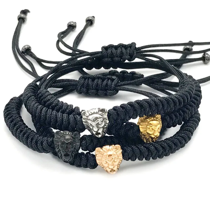 1pcs Fashion men women stainless steel Punk Gold-color Lion Head Macrame Bracelets Handmade jewelry Best gifts
1pcs Fashion men women stainless steel Punk Gold-color Lion Head Macrame Bracelets Handmade jewelry Best gifts