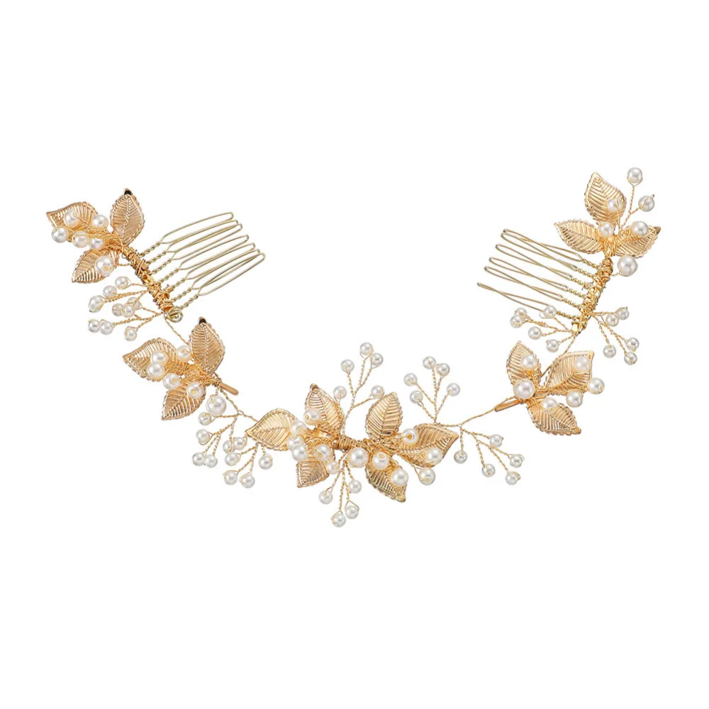 Beautiful Bridal Wedding Headdress Alloy Leaf Handmade Pearls Hair Combs Hair Ornaments Women Insert Headpiece Headwear New Hot
Beautiful Bridal Wedding Headdress Alloy Leaf Handmade Pearls Hair Combs Hair Ornaments Women Insert Headpiece Headwear New Hot