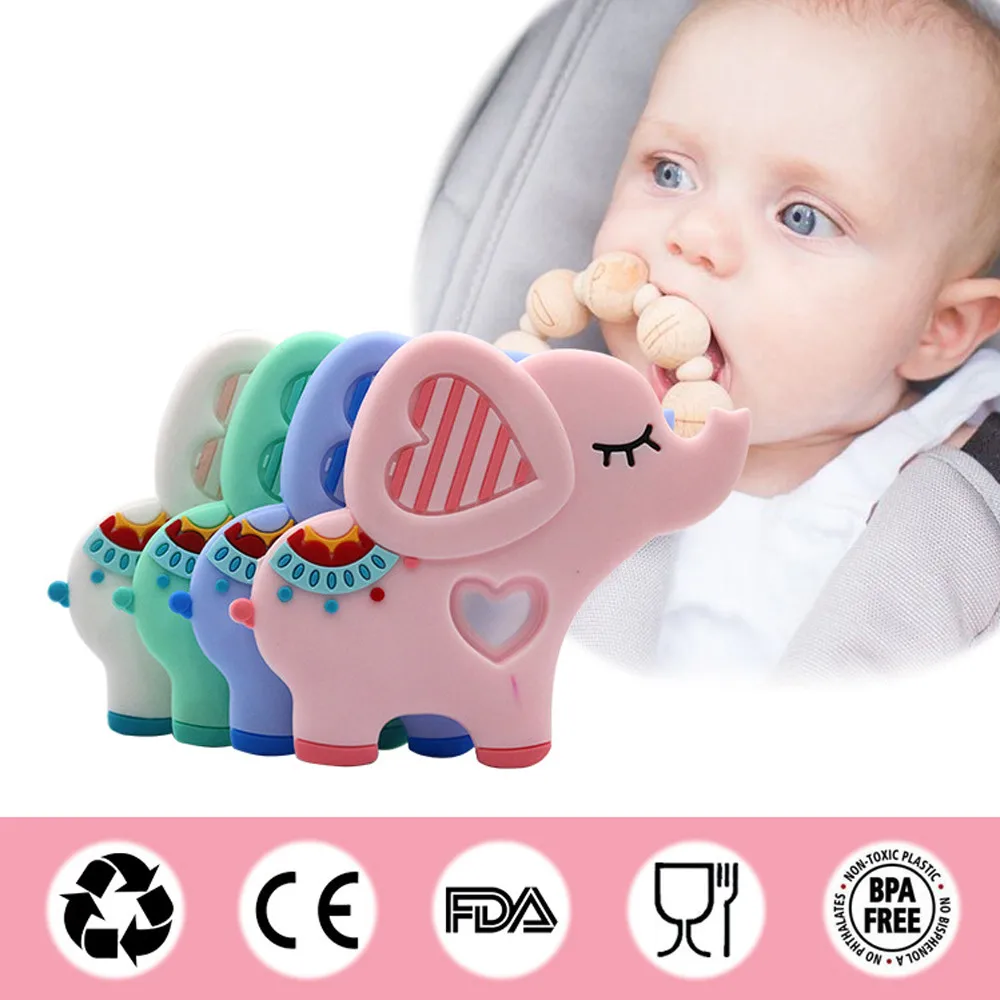 MUQGEW Safe Baby Teether Toys Toddler Elephent Baby Teether Silicone Soother Pacifier Chewable Teething Toy Pendant For Infant
MUQGEW Safe Baby Teether Toys Toddler Elephent Baby Teether Silicone Soother Pacifier Chewable Teething Toy Pendant For Infant