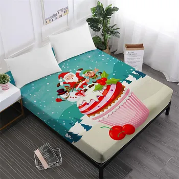 Merry Christmas Bed Sheet Sweet Cake Festival Gift Fitted Sheet Cartoon Santa Claus Snowman Print Bedclothes Home Textile
Merry Christmas Bed Sheet Sweet Cake Festival Gift Fitted Sheet Cartoon Santa Claus Snowman Print Bedclothes Home Textile