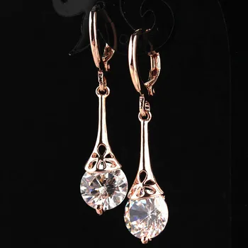 Free shipping White CZ Stone Crystal Pierced Dangle Drop Earrings Jewelry 2018 New Fashion Hot Women/Girl's Rose Gold-color Gift
Free shipping White CZ Stone Crystal Pierced Dangle Drop Earrings Jewelry 2018 New Fashion Hot Women/Girl's Rose Gold-color Gift