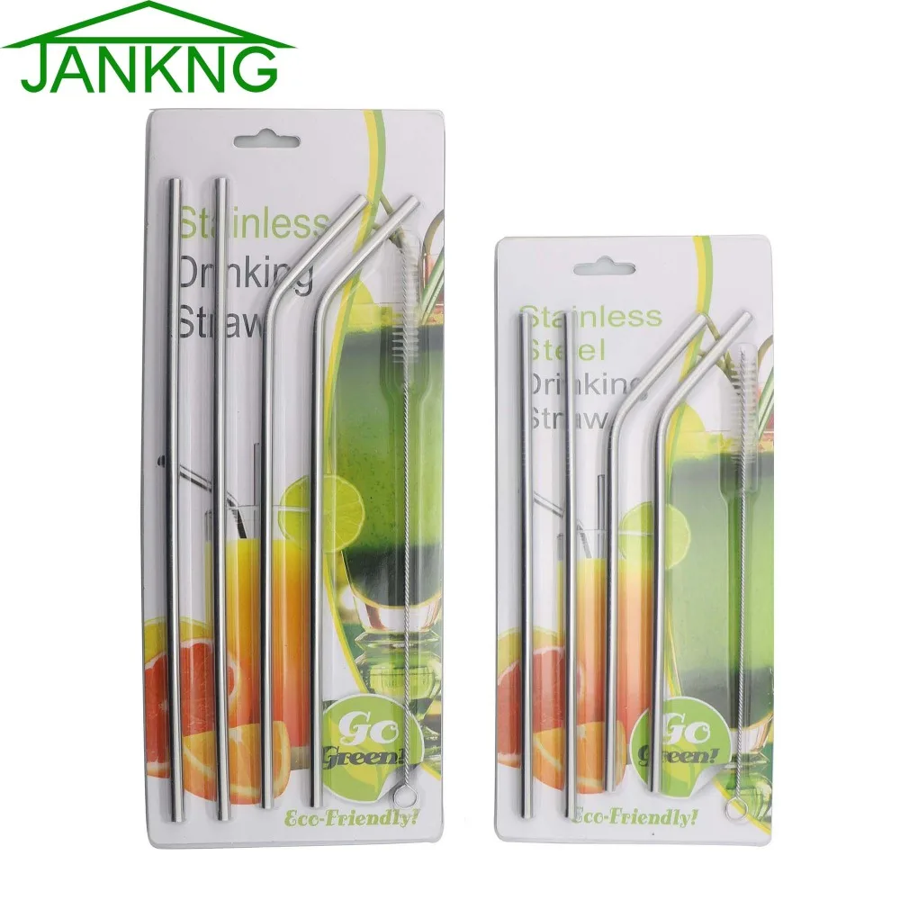 JANKNG 4PCS Metal Straw Set Gift Box 304 Stainless Steel Drinking Straws Bent Reusable Filter Brush Tea Coffee Tools DropShippin
JANKNG 4PCS Metal Straw Set Gift Box 304 Stainless Steel Drinking Straws Bent Reusable Filter Brush Tea Coffee Tools DropShippin