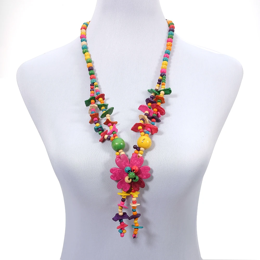 BeUrSelf Coconut Shell Bohemian Flower Necklace for Women Knit Multilayered Handmade Wood Beads Ethnic Long Necklace Jewelry
BeUrSelf Coconut Shell Bohemian Flower Necklace for Women Knit Multilayered Handmade Wood Beads Ethnic Long Necklace Jewelry