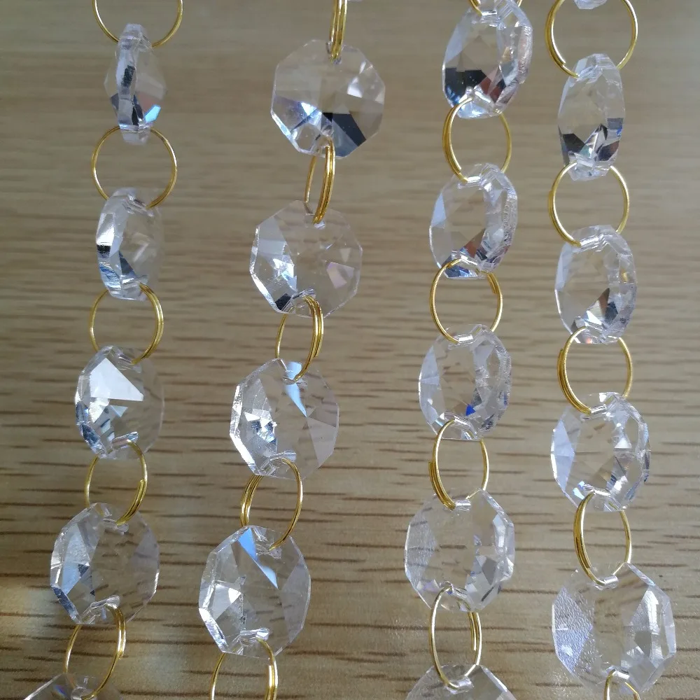 10 Meters Octagon 14mm Beads Chains For Wedding Decoration Strand Garland Chains +gold ring
10 Meters Octagon 14mm Beads Chains For Wedding Decoration Strand Garland Chains +gold ring