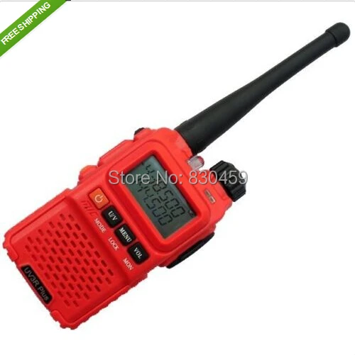 HOt Sale! BaoFeng UV 3R Plus Dual-Band-Display 136-174 / 400-470MHz FM Two way Radio High illumination Flashlight red color
HOt Sale! BaoFeng UV 3R Plus Dual-Band-Display 136-174 / 400-470MHz FM Two way Radio High illumination Flashlight red color