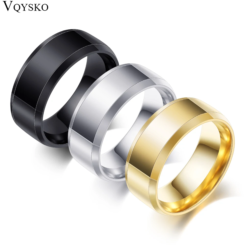 New Design 8MM Wide Stainless Steel Rings Trendy Black/Silver/Gold Color Wedding Ring Jewelry For Women Men Size 6-13
New Design 8MM Wide Stainless Steel Rings Trendy Black/Silver/Gold Color Wedding Ring Jewelry For Women Men Size 6-13