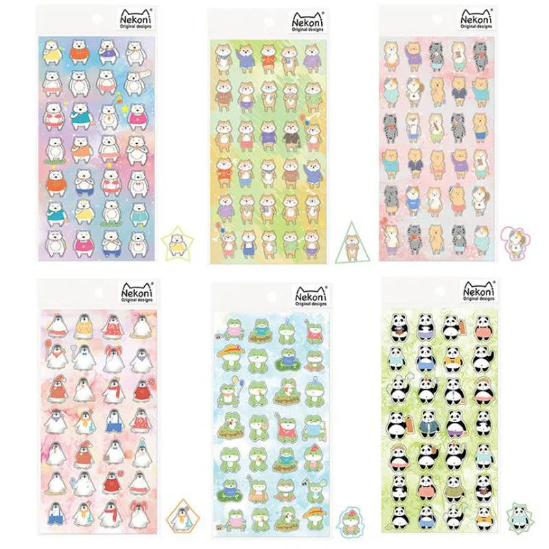 1 Pcs Kawaii Animal Pet Bear Shiba Cat Panda Penguin Frog Clothing Stickers DIY Decoration Planner Scrapbook Stationery Sticker
1 Pcs Kawaii Animal Pet Bear Shiba Cat Panda Penguin Frog Clothing Stickers DIY Decoration Planner Scrapbook Stationery Sticker