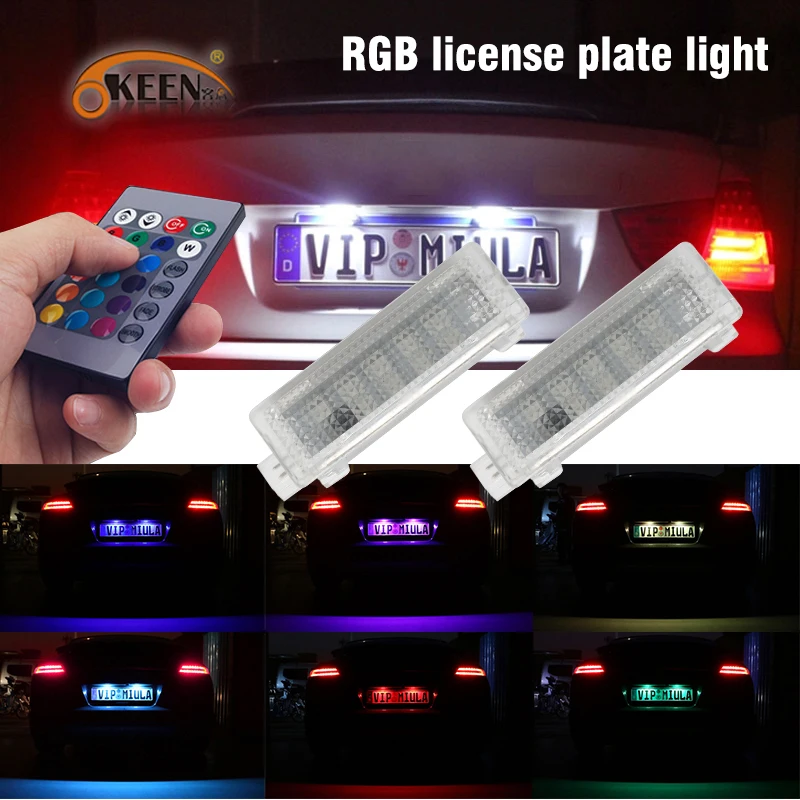 OKEEN Error Free RGB LED License Plate Light for BMW E39 E60 E82 E90 Canbus 5050Multi Color Interior Lamp with Remote Controller
OKEEN Error Free RGB LED License Plate Light for BMW E39 E60 E82 E90 Canbus 5050Multi Color Interior Lamp with Remote Controller