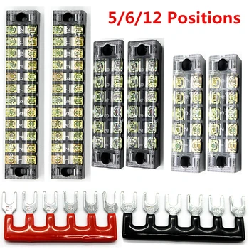 5/6/12 Positions Screw Barrier Terminal Block Dual Rows 600V 15A Wire Barrier Block Terminal Strip Power Distribution Terminal
5/6/12 Positions Screw Barrier Terminal Block Dual Rows 600V 15A Wire Barrier Block Terminal Strip Power Distribution Terminal