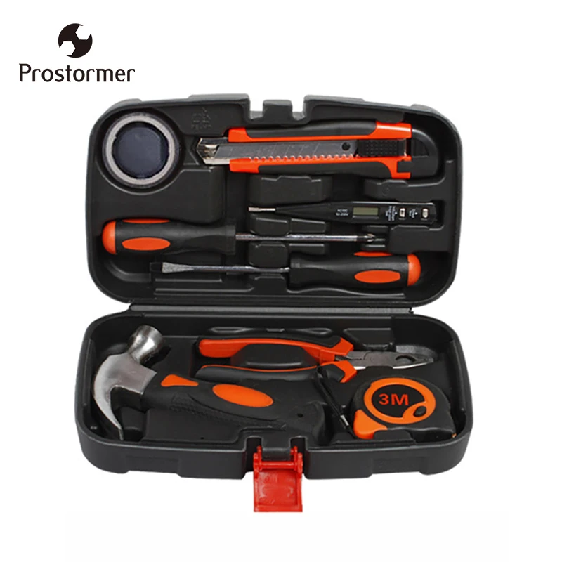 Фото Prostormer 9 pcs Toolbox Hardware Handheld Multi-Function Home Hand Tool Set Electric Wood Repair | Инструменты