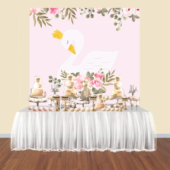 BEIPOTO Baby shower Swan Backdrop Princess crown floral FLower photography background Flamingo Cake table party banner decor
BEIPOTO Baby shower Swan Backdrop Princess crown floral FLower photography background Flamingo Cake table party banner decor