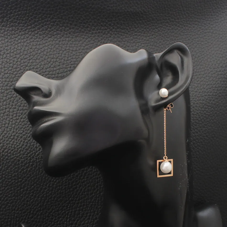 Newest Personality Fashion Stainless Steel Jewelry Simple Drop Long Rose Gold Color Earrings Joker For Woman And Girl EFCZAUBE
Newest Personality Fashion Stainless Steel Jewelry Simple Drop Long Rose Gold Color Earrings Joker For Woman And Girl EFCZAUBE