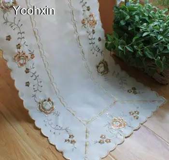 2019Hot lace embroidery Table Runner cloth cover Bed runner tea tablecloth placemat Mantel nappe Kitchen Christmas wedding decor
2019Hot lace embroidery Table Runner cloth cover Bed runner tea tablecloth placemat Mantel nappe Kitchen Christmas wedding decor