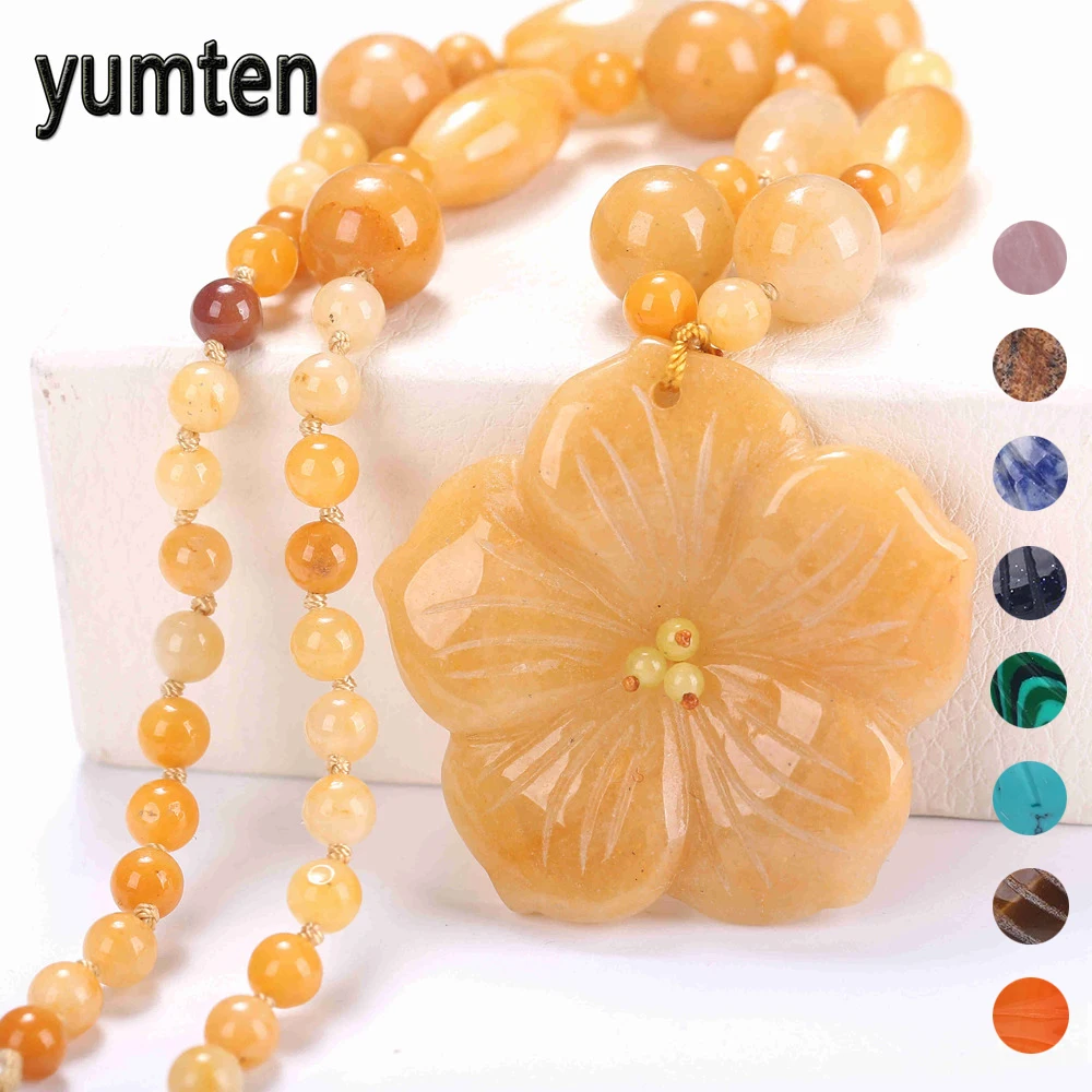 Yumten Topaz Necklace Flower Pendant Jewelry Fashion Women Short Sweater Chain Natural Stone Accessories Crystal Femme Steampunk
Yumten Topaz Necklace Flower Pendant Jewelry Fashion Women Short Sweater Chain Natural Stone Accessories Crystal Femme Steampunk