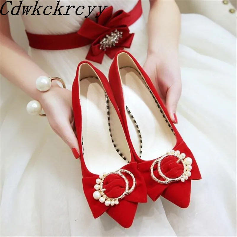 Spring and Autumn New pattern fashion Cusp temperament High-heeled Waterproof Women Shoes gules Pearl banquet marry Women Shoes
Spring and Autumn New pattern fashion Cusp temperament High-heeled Waterproof Women Shoes gules Pearl banquet marry Women Shoes