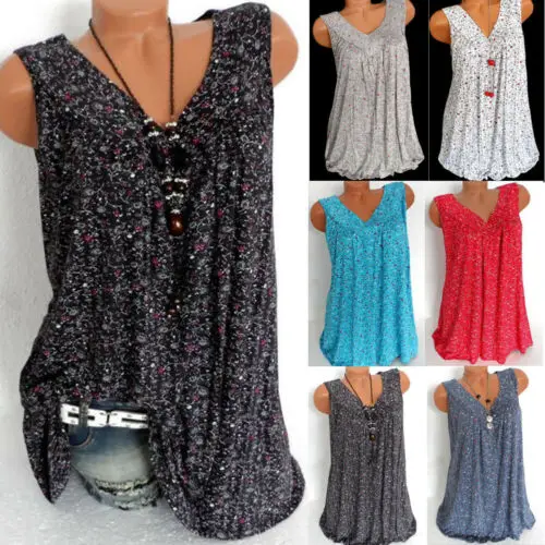 Womens Tops For Women Vest Floral Printing Sleeveless shirt Tops ladies summer tops femme Ladies 2019 New
Womens Tops For Women Vest Floral Printing Sleeveless shirt Tops ladies summer tops femme Ladies 2019 New