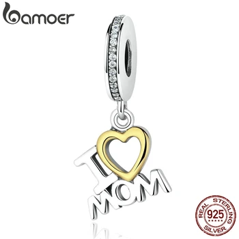 BAMOER Classic 925 Sterling Silver I Love MOM Heart Pendants fit Bracelets for Women S925 Fine Jewelry SCC049
BAMOER Classic 925 Sterling Silver I Love MOM Heart Pendants fit Bracelets for Women S925 Fine Jewelry SCC049