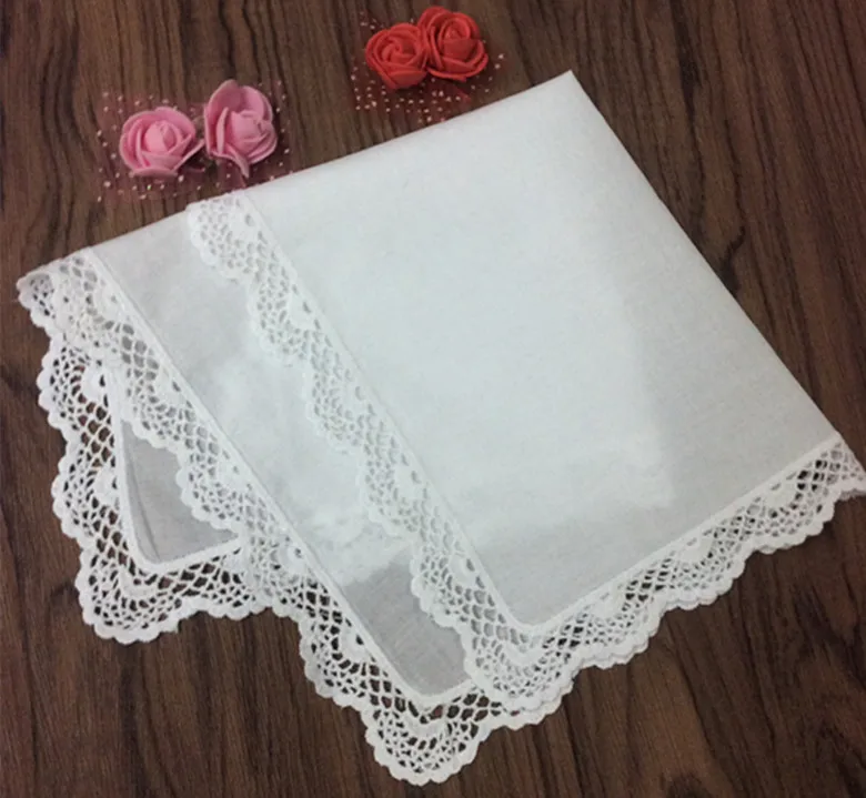 Set of 12 Fashion Women's Handkerchief White Cotton Wedding Handkerchiefs Embroidered Lace Edging Hankies Hanky For Bridal Gifts
Set of 12 Fashion Women's Handkerchief White Cotton Wedding Handkerchiefs Embroidered Lace Edging Hankies Hanky For Bridal Gifts