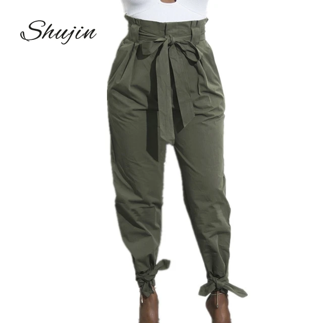 SHUJIN Loose Bow Tie Ruffles Women Pants Casual Solid Waist Belt Pocket Autumn Women Trousers Female Sashes Pants Bottom
SHUJIN Loose Bow Tie Ruffles Women Pants Casual Solid Waist Belt Pocket Autumn Women Trousers Female Sashes Pants Bottom