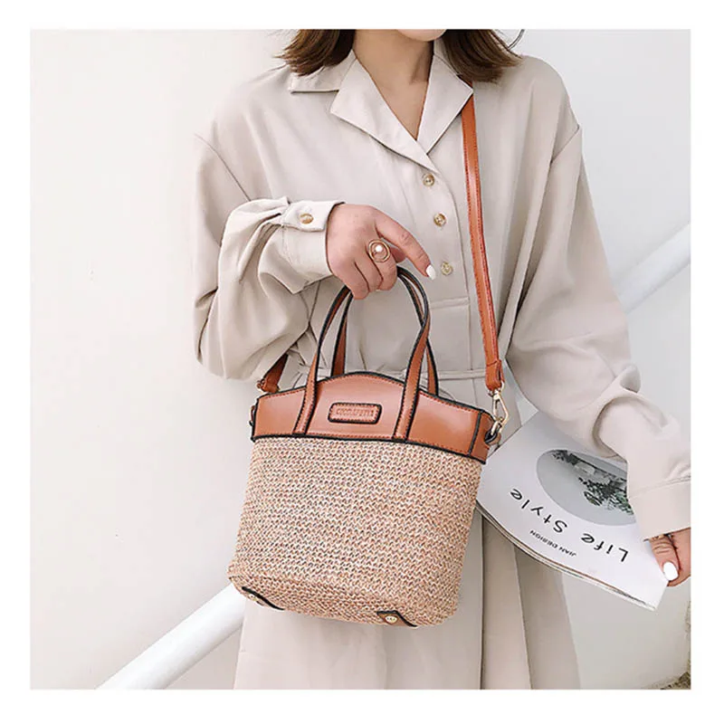 Women Handbag Summer Beach Bag Rattan Woven Handmade Knitted Straw Large Capacity Totes Women Shoulder Bag New
Women Handbag Summer Beach Bag Rattan Woven Handmade Knitted Straw Large Capacity Totes Women Shoulder Bag New