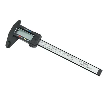 Black Hard 150mm Electronic Digital LCD Plastic Vernier Caliper Micrometer
Black Hard 150mm Electronic Digital LCD Plastic Vernier Caliper Micrometer