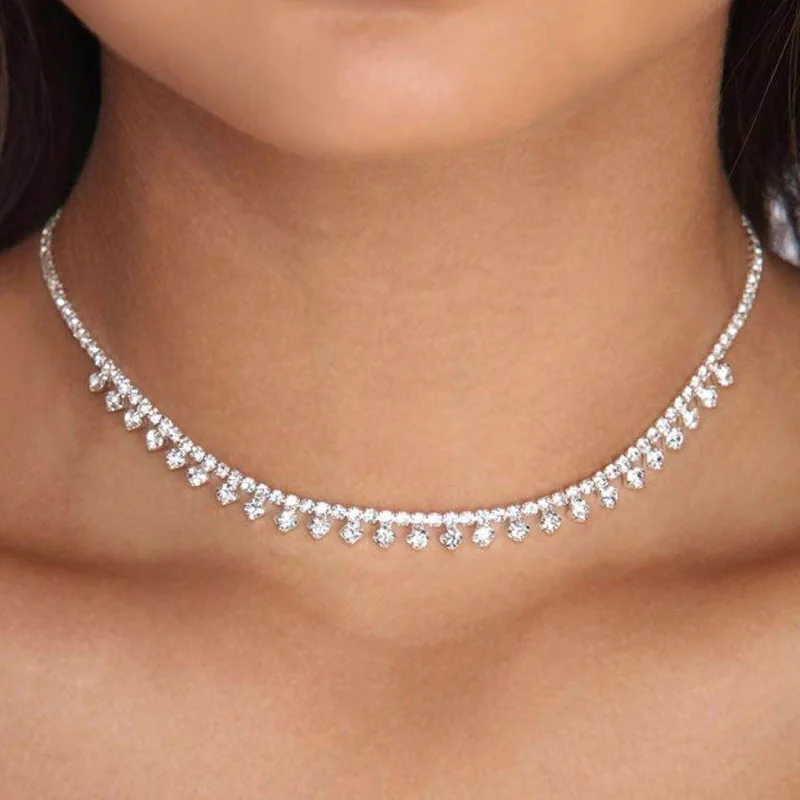 StoneFans Chunky Rhinestone Necklace Choker Wedding Jewelry 2019 Chocker Cute Simple Necklaces Crystal Delicate Bride Women
StoneFans Chunky Rhinestone Necklace Choker Wedding Jewelry 2019 Chocker Cute Simple Necklaces Crystal Delicate Bride Women