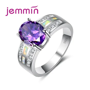 Angel Girl Natural Australia White Opal Rings for Women Jewelry Cocktail Party Big Purple CZ Silver Colour Round Rings
Angel Girl Natural Australia White Opal Rings for Women Jewelry Cocktail Party Big Purple CZ Silver Colour Round Rings