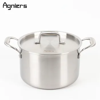 Agniers 22cm New Stainless Steel Stock Pot With Steel Cover Multi-Ply Clad Soup Pot With Stainless Steel Lid
Agniers 22cm New Stainless Steel Stock Pot With Steel Cover Multi-Ply Clad Soup Pot With Stainless Steel Lid