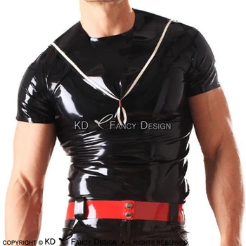 Black With White Sexy Latex Sailor Suit With Cape Rubber Shirt Uniform Top Clothes Clothings YF-0093
Black With White Sexy Latex Sailor Suit With Cape Rubber Shirt Uniform Top Clothes Clothings YF-0093