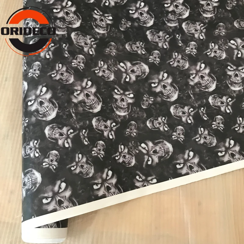 black white small skull sticker bomb vinyl wraps film